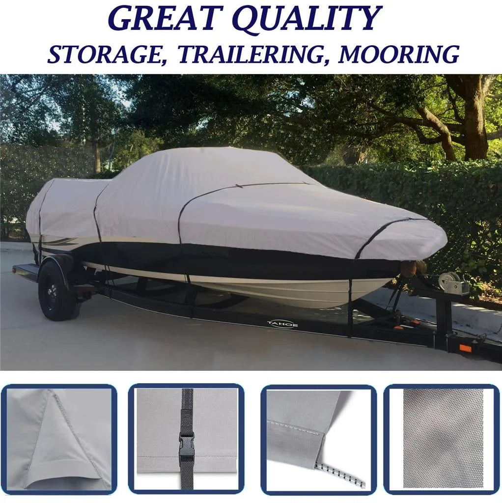 BOAT COVER Compatible for SizeCOUT 155/160 SizePORTFISizeH W/ BOW RAIL 2004-2013 SizeTORAGE, TRAVEL, LIFT