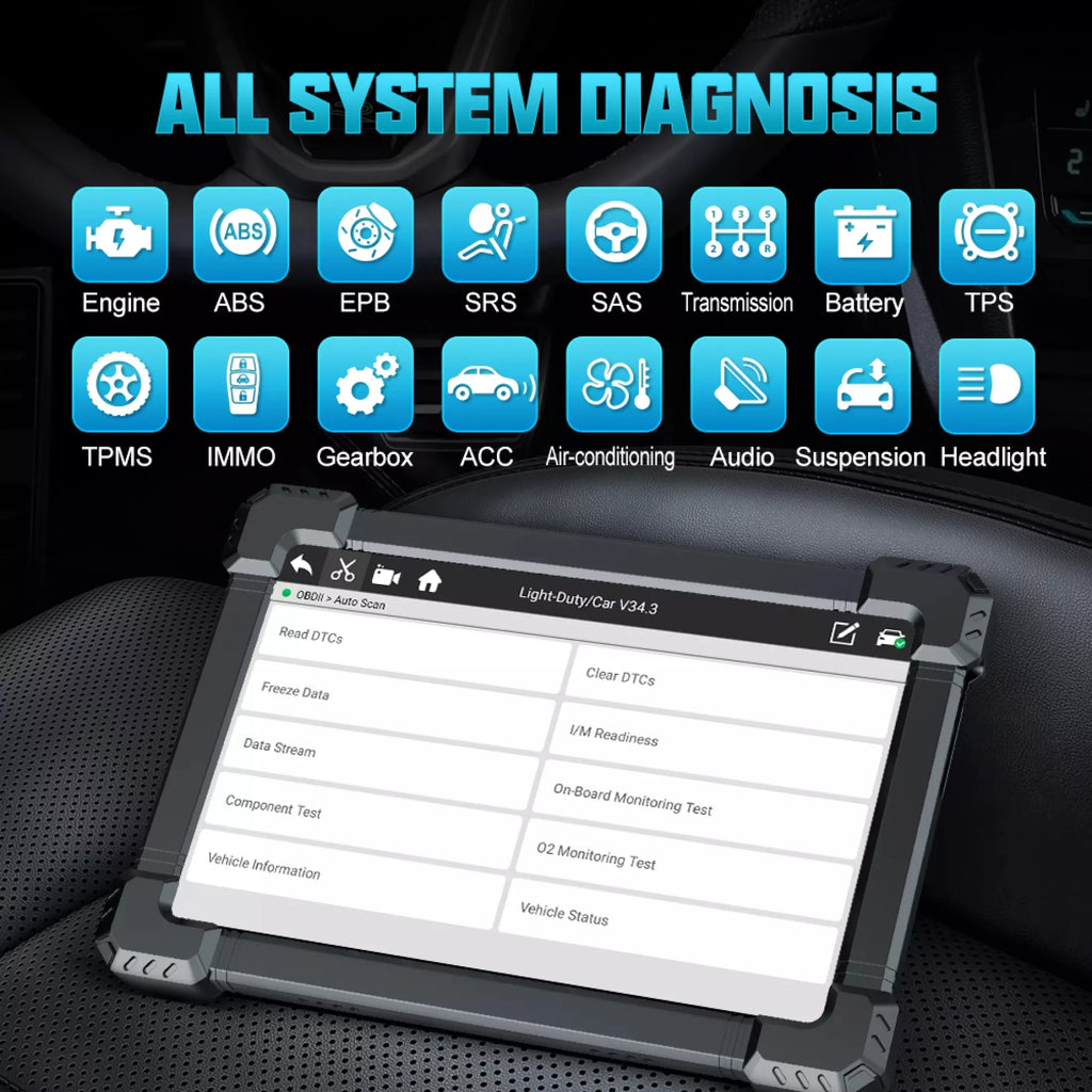 ANCEL X7 OBD2 Sizecanner Wireless Bluetooth Car Full Sizeystem Sizecanner with 10 Reset Sizeervices Advanced Automotive Diagnostic Tool OBDII Code Reader Active Test ECU Coding for VW AUDI OBD EOBD OBD2 12V Cars