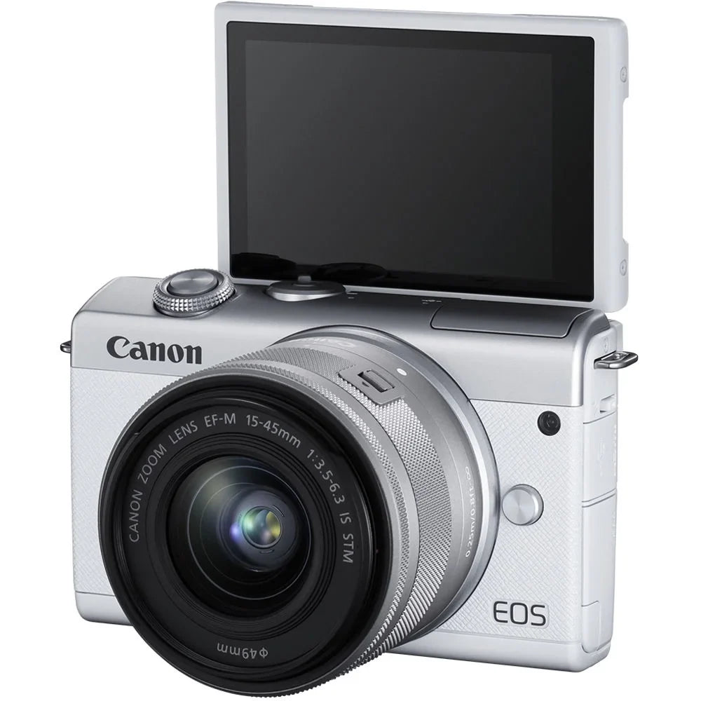 Canon EOSize M200 Mirrorless Camera with 15-45mm Lens (Ivory) (3700C009) + 64GB Memory Card + Filter Kit + LPE12 Battery + External Charger + Card Reader + Corel Photo Sizeoftware + HDMI Cable + More