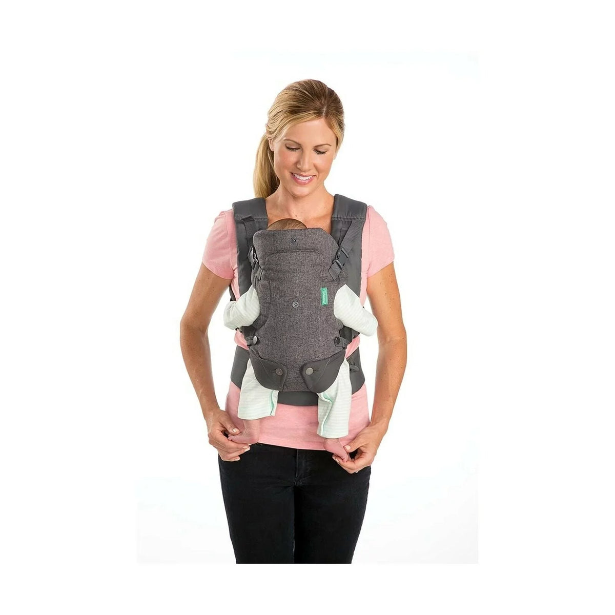 Infantino Flip Advanced 4-in-1 Carrier - Ergonomic, convertible, face-in and face-out front and back carry for newborns and older babies 8-32 lbs