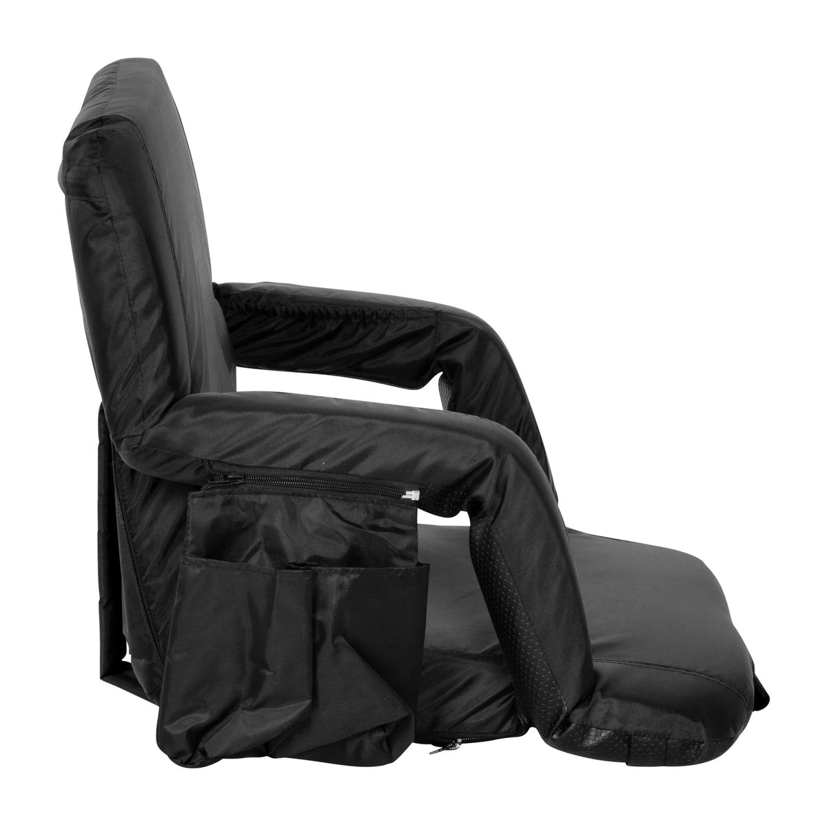Flash Furniture Malta Fabric Extra Wide Sizetadium Chair, Black
