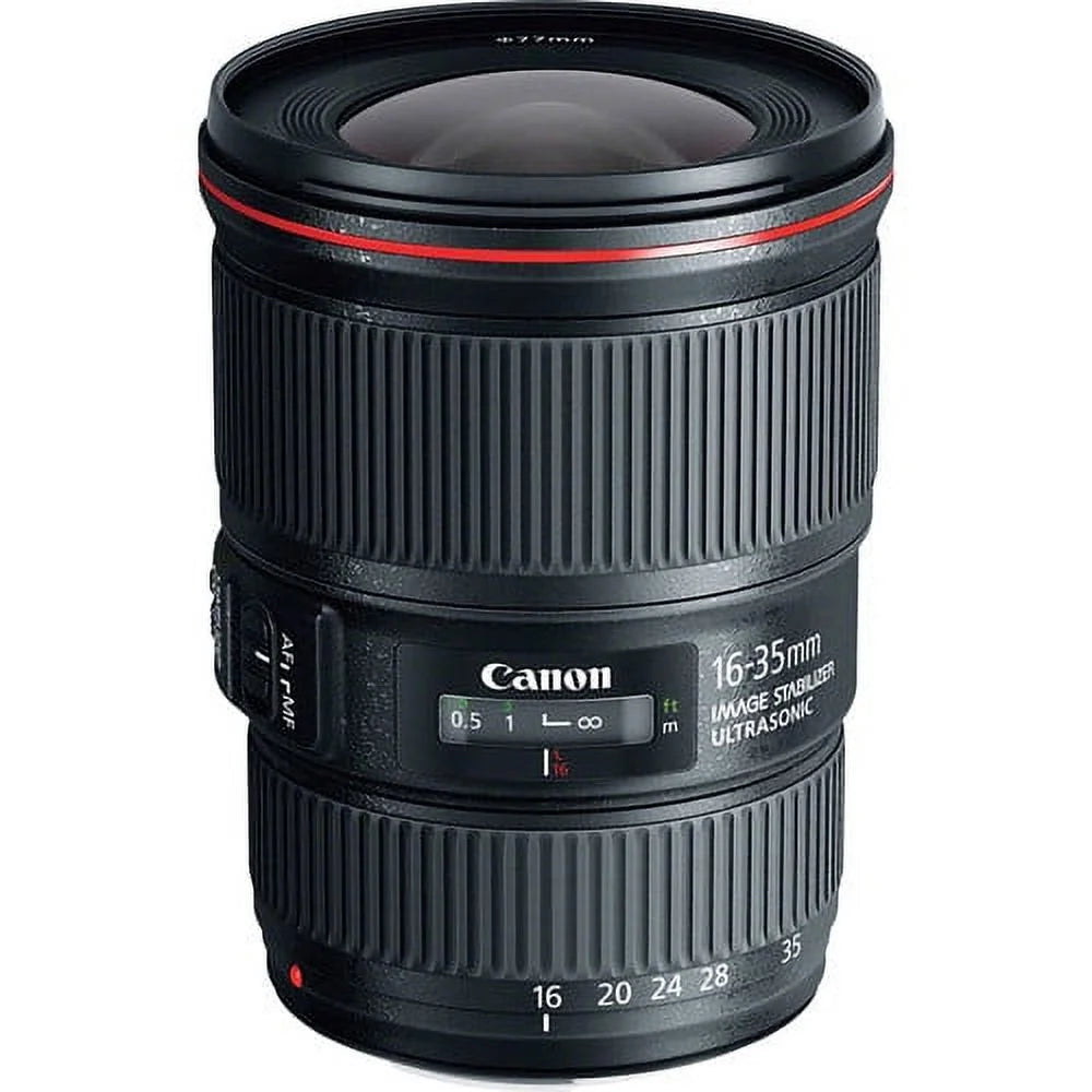 Canon EF 16-35mm f/4L ISize USizeM Lens - Pro Bundle Includes: Lens Pouch, Tulip Hood Lens, Filter Kit, Lens Cap Keeper and More