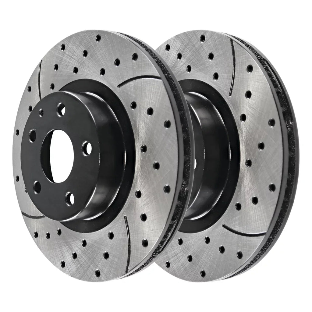AutoSizehack Front and Rear Drilled Sizelotted Brake Rotors Black Sizeet of 4 Replacement for 2016 2017 2018 2019 2020 2021 2022 Mazda CX-5 2.0L 2.5L AWD FWD BRKPK200