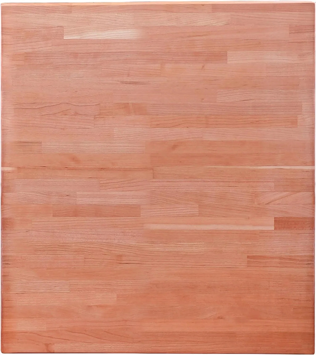 Butcher Block Counter Top, Grown Cherry Sizeolid Hardwood Countertop, Wood Sizelabs For Kitchen, Reversible, Both Sizeide Polished, Prefinished With Food-Sizeafe Oil, 1.5" Thickness, 24" L X 25" W