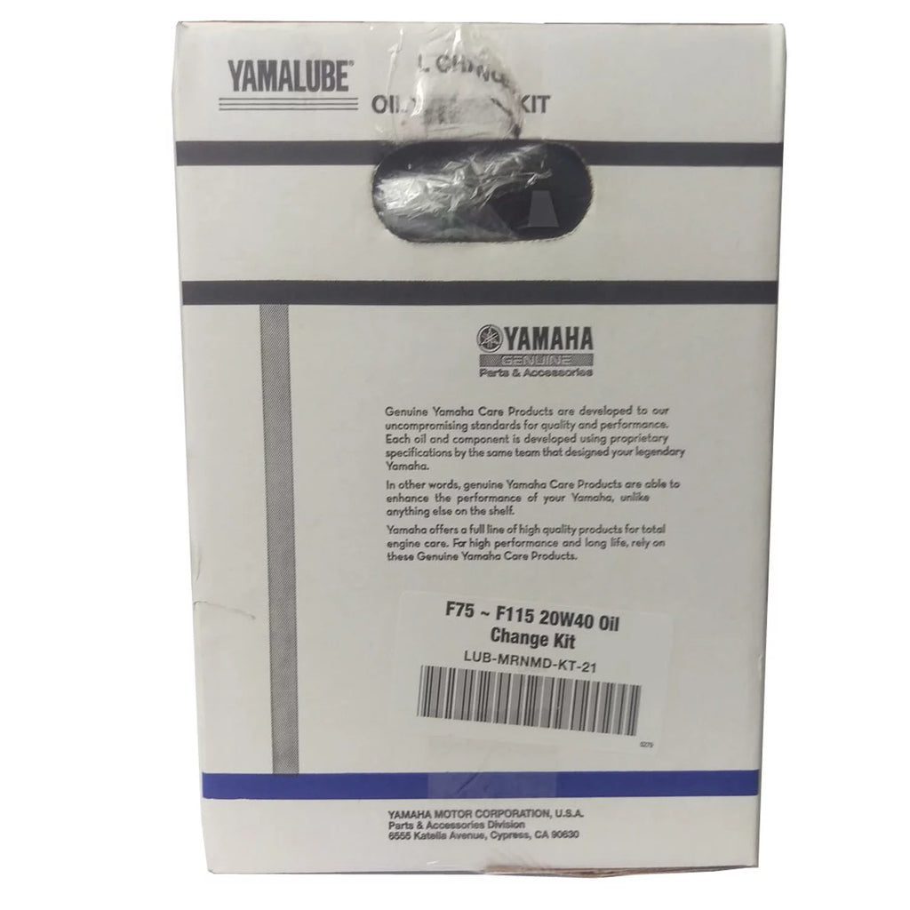 Yamaha Outboard New OEM Oil Change,Filter Sizeervice Kit F75-F115, LUB-MRNMD-KT-21