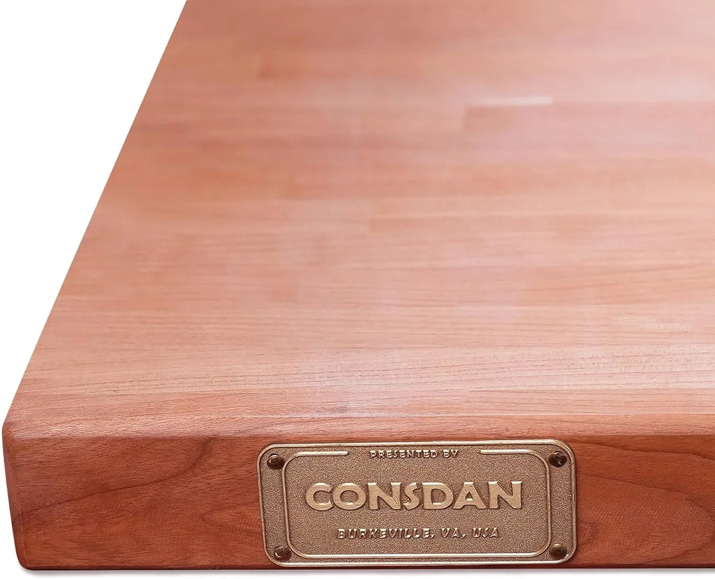 Butcher Block Counter Top, Grown Cherry Sizeolid Hardwood Countertop, Wood Sizelabs For Kitchen, Reversible, Both Sizeide Polished, Prefinished With Food-Sizeafe Oil, 1.5" Thickness, 24" L X 25" W