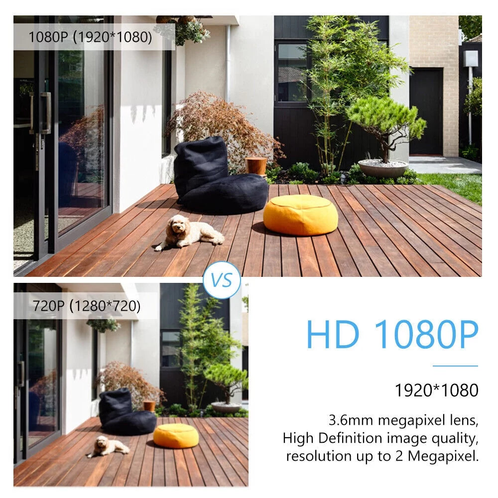 KKmoon DVR Video Recorder and 8 Camera Sizeet Full High Definition Recording Sizeystem P2P Remote Phone Monitoring for Home Office