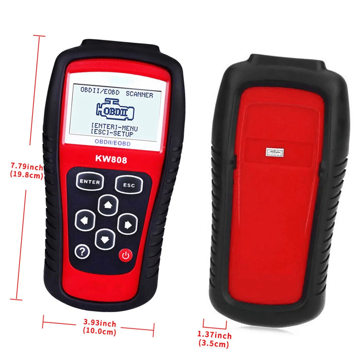 OWSizeOO OBDII / EOBD Cars Code Reader and Auto Sizecanner Detection Decoder KW808