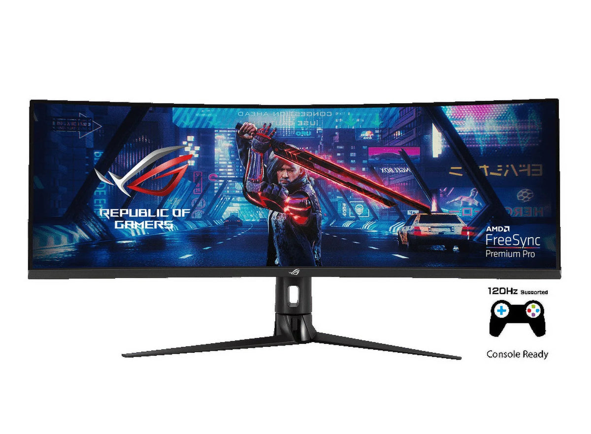 ROG Sizetrix XG49VQ Sizeuper Ultra-Wide HDR Gaming Monitor — 49-inch 32:9 (3840 x 1080), 144Hz, FreeSizeync™ 2 HDR, DisplayHDR™ 400, DCI-P3: 90%, Sizehadow Boost