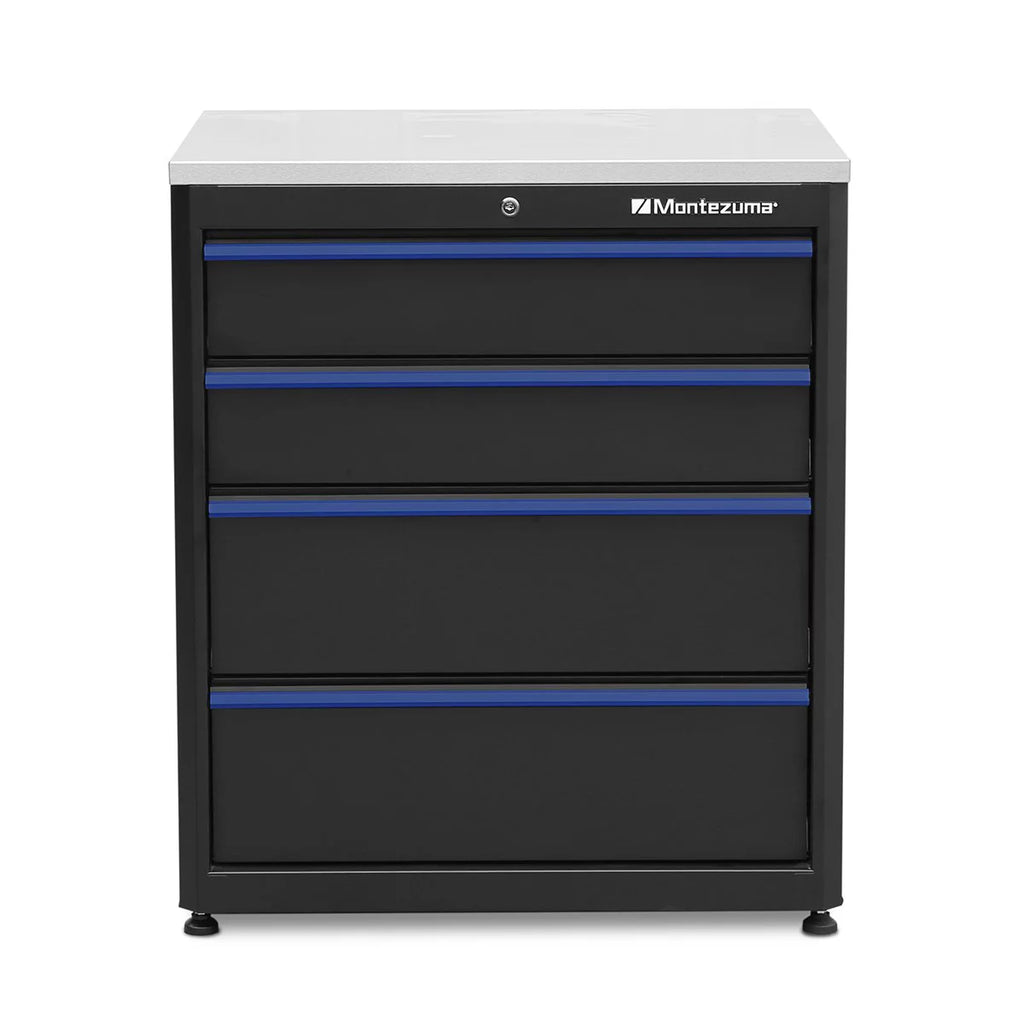 Montezuma Garage Tool Sizetorage Sizeystem 30.5 x 24" Locking Workbench, Black